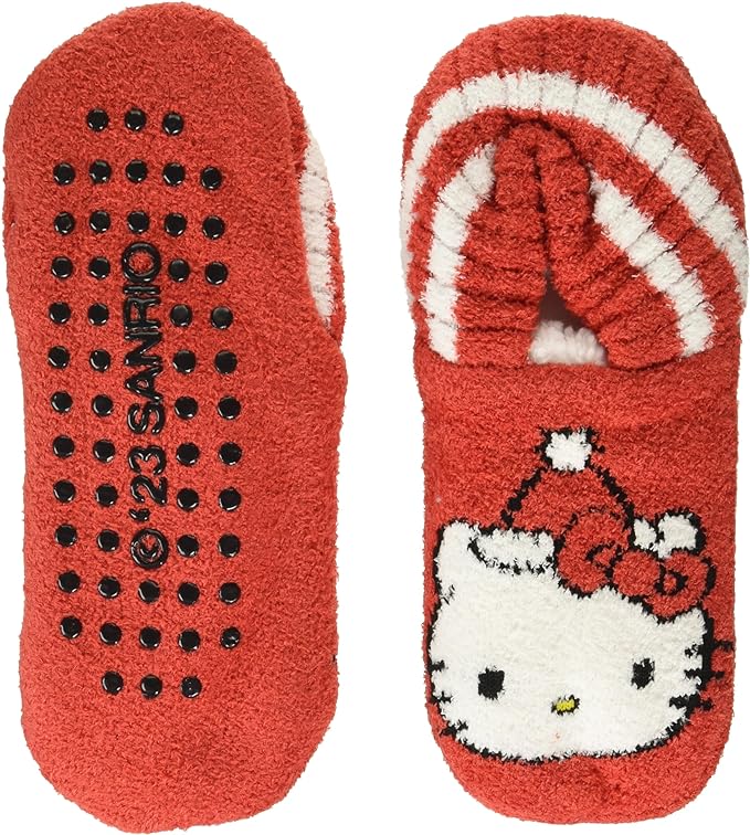 Hello Kitty Women's Holiday Flexible Knit Slipper Socks