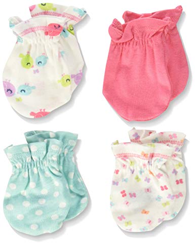 Gerber Baby Girls' 4-Pair Mittens