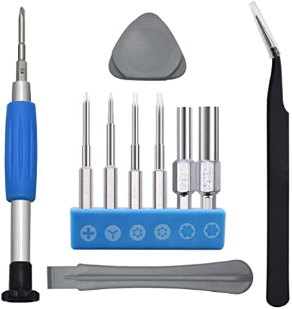 TOMSIN T8/T6 Screwdriver Set for Xbox One Controller/Nintendo Switch Joy-con/PS4/DS/DS Lite/Wii/GBA Controller, Tri-Wing Y & Phillips Screwdriver Pry Opening Repair Tool Kit