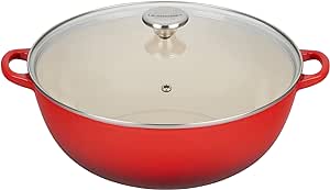 Le Creuset Enameled Cast Iron Chef's Oven with Glass Lid, 7.5 qt., Cerise