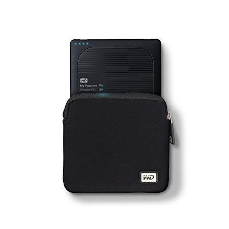 WD My Passport Wireless Pro Neoprene Carrying Case (WDBDRF0000NBK-WASN)