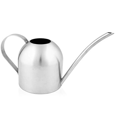 Homarden 27oz Metal Indoor Outdoor Plant Watering Can for House Plants (Stainless Steel)