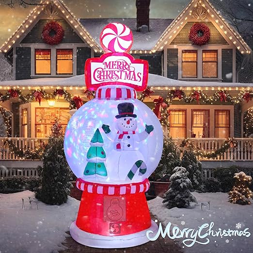 Vigdur Inflatable Christmas Decoration Lucky Draw Machine Outdoor Xmas Blow-Up Holiday Yard Decor