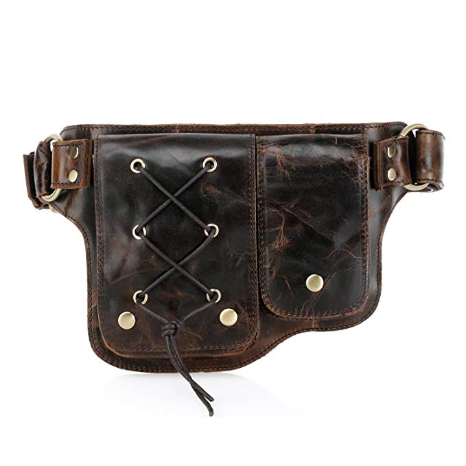 Vicenzo Leather Adonis 2 Leather Waist Pack Hip Purse