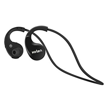 Keten KB16 V4.0 Sport Bluetooth Headphones Stereo Wireless Sweatproof Earbuds for Running, Biking, Jogging, Workout and Gym Black