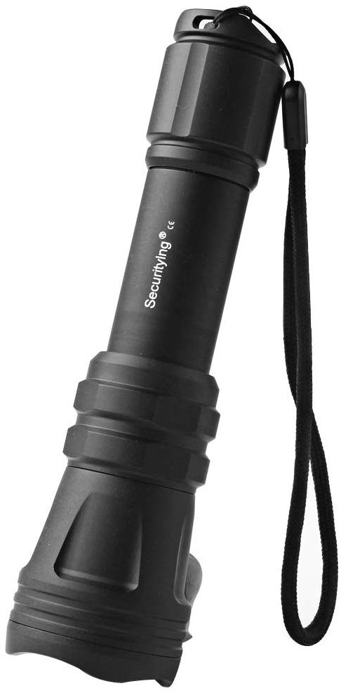 SecurityIng Waterproof Zoomable Tactical Flashlight, 650LM 5 Modes Cree XM-L2 U4 White Led Hunting Torch   18650 Battery   Charger for Ourdoor/Indoor