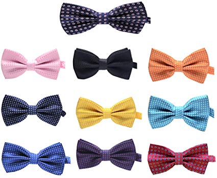 Elegant Pre-tied Bow ties Formal Tuxedo Bowtie Set with Adjustable Neck Band,Gift Idea For Men And Boys(5/8/10/20 Pcs)