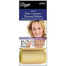 Diane 4 Pack Self Grip Ionic Ceramic Thermal Rollers * Yellow 1-1/4-inch