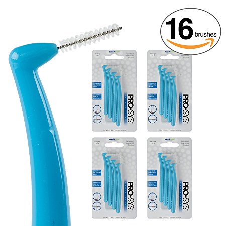 PRO-SYS® Interdental Brush Narrow Spaces - 16 brushes (4 packs – 4 brushes per pack) – with DuPont™ Bristles