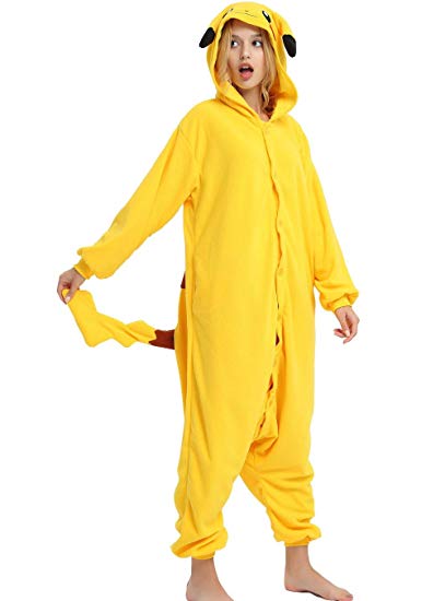 Es Unico Pikachu Adult Onesie, Pikachu Costume for Women, Men and Teens.