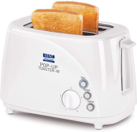 KENT 850-Watt 2-Slice Pop-up Toaster (White)