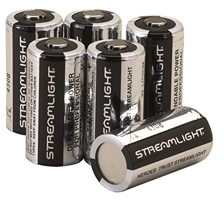 Streamlight 85180 CR123A Lithium Batteries, 6-Pack