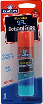 Elmer's Washable Gel School Glue Stick, 0.88 oz, Single Stick (E519)