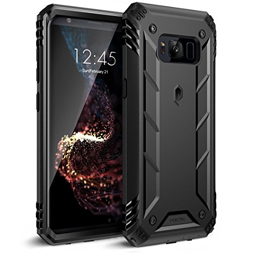 Poetic Revolution Galaxy S8 Plus Rugged Case With Hybrid Heavy Duty Protection WITHOUT Screen Protector for Samsung Galaxy S8 Plus Black