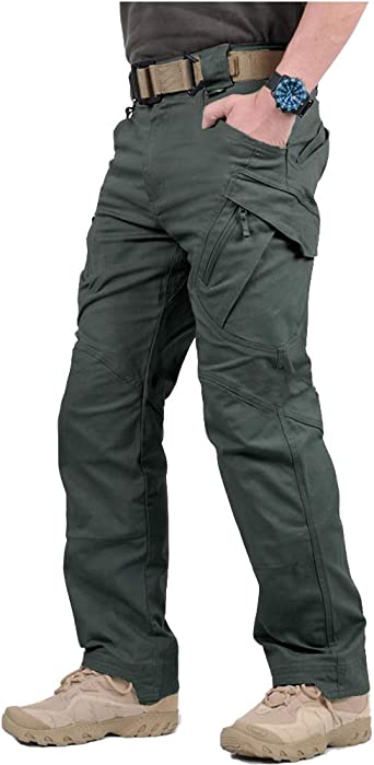 CARWORNIC Gear Men's Assault Tactical Pants Lightweight Cotton Outdoor Military Combat Cargo Trousers