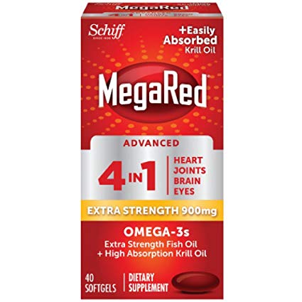 Schiff MegaRed Advanced 4-in-1 Omega-3s   High Absorption Krill Oil Softgels 40 ea (5 Pack)