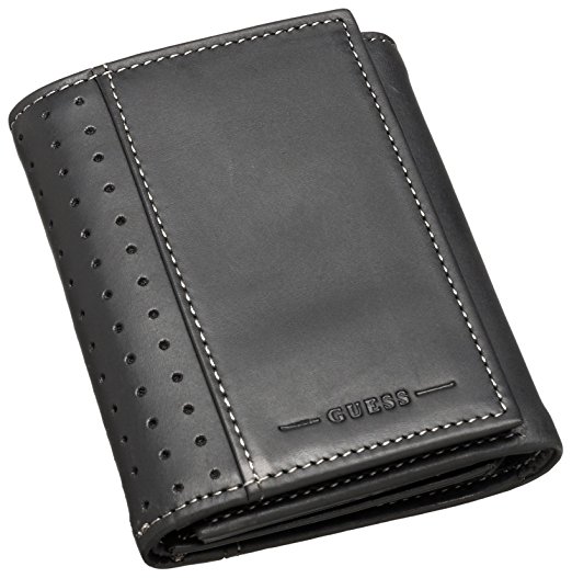 Guess Men's Credit Card Trifold, Black, One Size