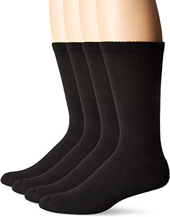 Dr. Scholl's Men's 4 Pack Diabetic and Circulatory Non-Binding Crew Sock