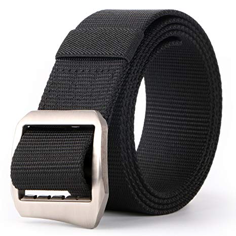 JASGOOD Men's Nylon Military Style Casual Army Outdoor Tactical Webbing Buckle Belt