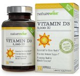 NatureWise Vitamin D3 5000 IU in Organic Olive Oil Non-GMO USP Grade 360 count