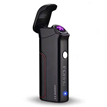 Electric lighter with Removable 800mAh Battery USB Rechargeable Flameless Windproof Electronic Pulse Double Arc Cigarette Lighter 2017 New Release FORHU Hi-Lighter