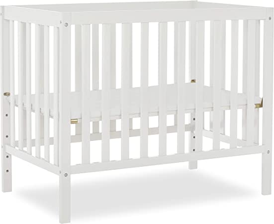 Dream On Me Edgewood 4 in 1 Convertible Mini Crib, White, 40x25x33 Inch (Pack of 1) (634-WHT)