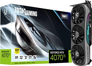 ZOTAC Gaming GeForce RTX 4070 Ti Trinity DLSS 3 12GB GDDR6X 192-bit 21 Gbps PCIE 4.0 Gaming Graphics Card, IceStorm 2.0 Advanced Cooling, Spectra 2.0 RGB Lighting, ZT-D40710D-10P