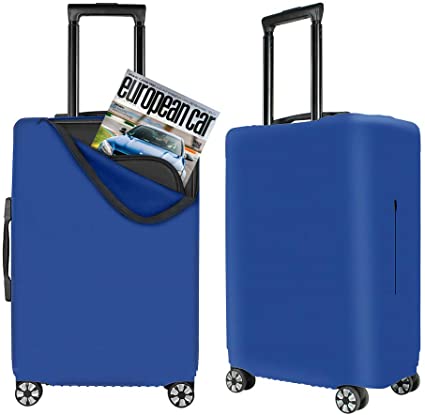 Travel Luggage Covers Suitcase Protector Stretchy Spandex Suitcase Cover Bag with Built in Front Zipper Fits 19-30inch Luggage