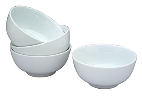 BIA Cordon Bleu 24-Ounce White Porcelain Chowder Bowls, Set of 4