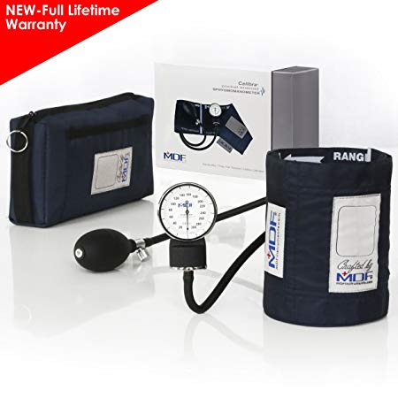 MDF® Calibra® Aneroid Sphygmomanometer - Blood Pressure Monitor - -Free-Parts-for-Life & Lifetime Warranty -Navy Blue (MDF808M-04)