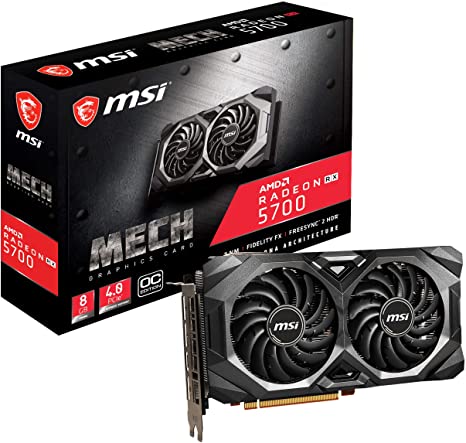 MSI Gaming Radeon RX 5700 Boost Clock: 1750 MHz 256-bit 8GB GDDR6 DP/HDMI (RX 5700 MECH OC)