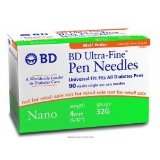 BD Ultra-FineTM Nano Pen Needle-Gauge 32 ga Needle Length 532 Program Mail Order Type Nano - Box of 90