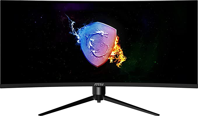 MSI 34" Ultra Wide QHD RGB LED Non-Glare Super Narrow Bezel 1ms HDR Ready 3440 x 1440 100Hz Refresh Rate Free Sync Height Adjustable Curved Gaming Monitor (Optix MAG342CQRV)