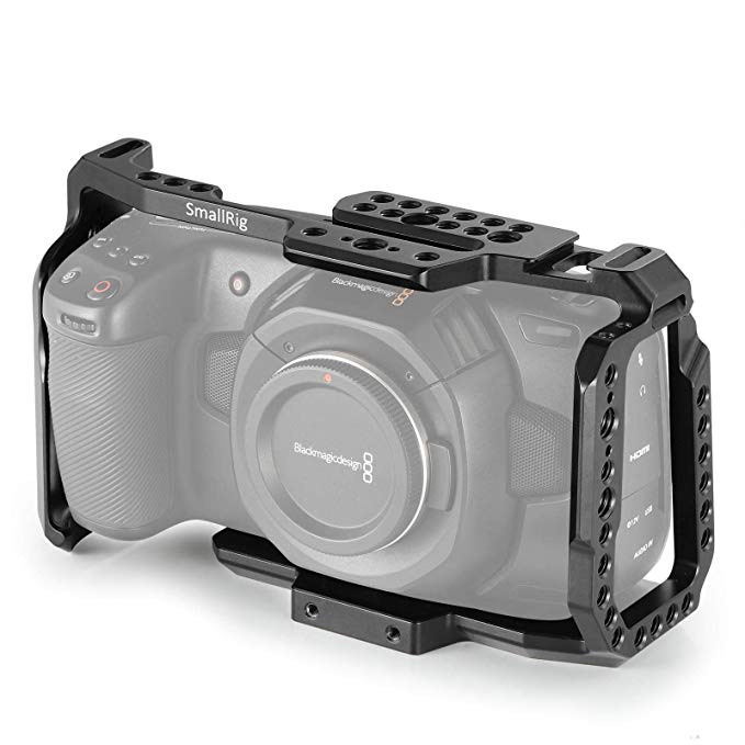 SMALLRIG BMPCC 4K Cage for Blackmagic Design Pocket Cinema Camera 4K w/Cold Shoe, NATO Rail – 2203