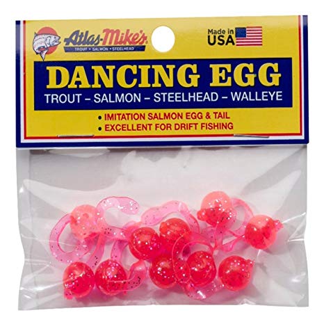 Atlas Mike's Bag of Dancing Salmon Fishing Bait Eggs (Pack of 10)