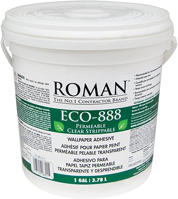 Roman 018801 ECO-888 1 gal Clear Strippable Wallpaper Adhesive