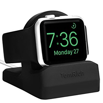 TomRich T90 Apple Watch Stand for Apple Watch Charger with Night Stand Mode for Apple Watch Series 3 / Series 2 / Series 1 / 42mm / 38mm - Black