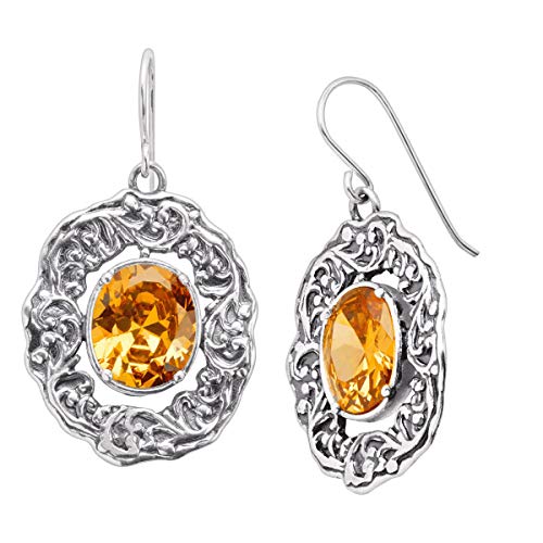 Silpada 'Sunshower' Drop Earrings with Champagne Cubic Zirconia in Sterling Silver