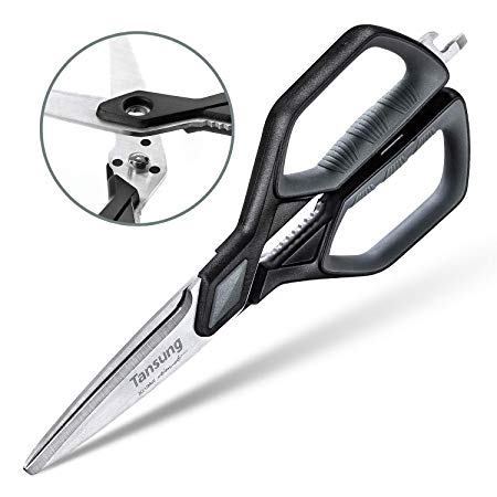 TANSUNG Kitchen Scissors, Multi-Purpose Come Apart Kitchen Shears, Premium Stainless Steel Utility Shears for Meat, Food, Dishwasher Safe