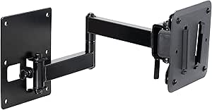 VIVO Sturdy Plastic Polymer and Steel RV TV Mount with Articulating Arm, VESA 100x100mm Mounting Pattern, Holds up to 22 lbs, Wall Bracket for Indoor Use, Black, Mount-VWRV3