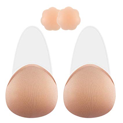 Niidor Breast Lift Petals Nipplecovers Push up Adhesive Invisable Reusable Pasties for Women in Backless Strapless Dress