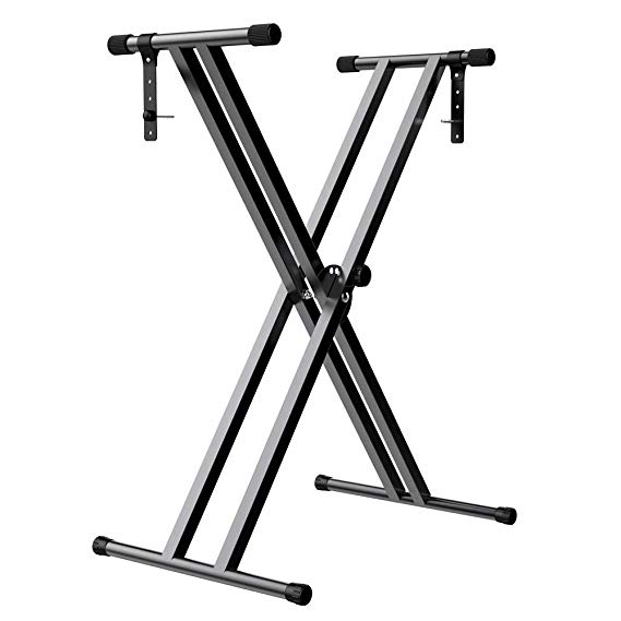 Yaheetech Folding Adjustable Double X Frame Keyboard Stand With Strap