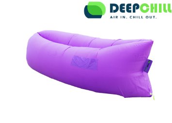 DeepChill Large Portable Inflatable Lounger for Beach, Camping and Dorm Room is Waterproof for Indoor Outdoor Use and Doubles as a Pool Float