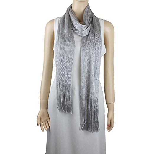 Shimmer and Shine Fringed Scarf