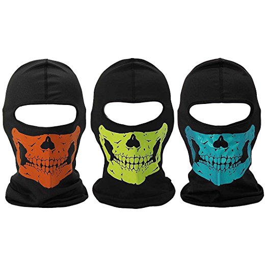 Bundle Monster 3pc Lightweight Breathable Wind UV Protecting Face Mask Balaclava