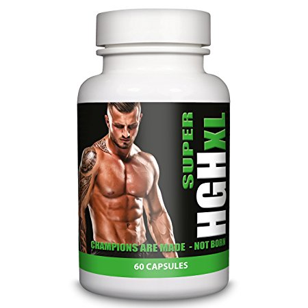 SUPER HGH XL - 60 Capsules, 1-month Supply - Tribulus Terrestris, L Arginine, l Glutamine, Amino Acid - Sports Nutrition Supplement for Men by Natural Answers
