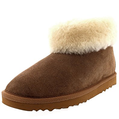 Polar Products Womens Rubber Sole Real Slippers Boots