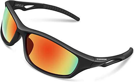 PONOSOON Polarized Sports Sunglasses for Men Women for Cycling Running Fishing Golf TR90 Frame 010