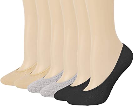 6 Pairs No Show Socks Women for Flats Cotton Low Cut Liner Socks Non Slip…