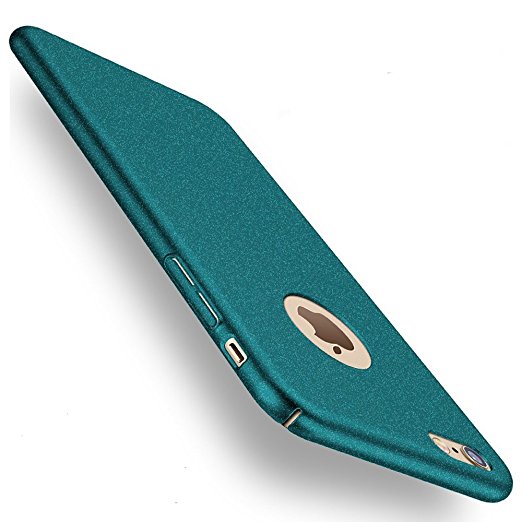 iPhone 6/6s Plus Case, Yihailu Smoothly Frosted Matte Shield Hard Cover Skin Shockproof Ultra Slim Case Full Body Protective Scratch Resistant Slip Resistant Cover (Frosted Green)